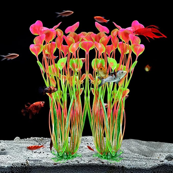 AQUANEAT Artificial Fish Tank Plants, Plastic Aquarium Accessories Large - Image 4
