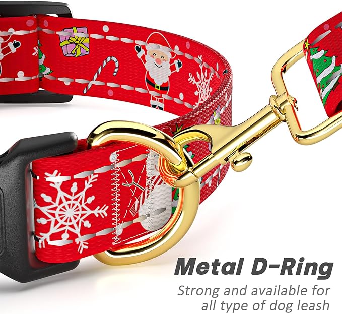 Reflective Dog Collar, Cute Christmas Style Dog Collars - Image 5