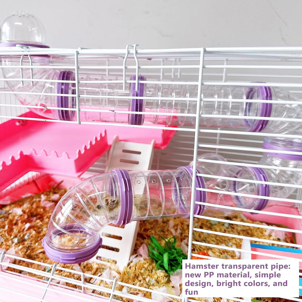 8 PCS Hamster Tubes and Tunnels Toys DIY Pipe Maze for Dwarf Hamster Gerbil
