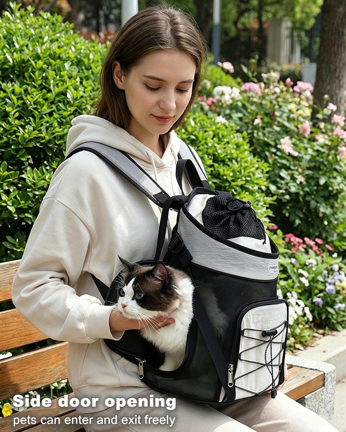 Pet Dog Carrier Backpack,Ventilated Mesh Small Dog/Cat/Puppy Front Backpack