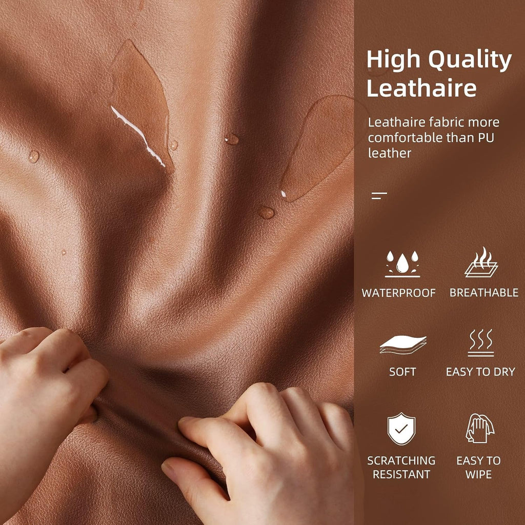 Large Leather Dog Sofa: Scratch Resistant Pet Couch up to 77lbs