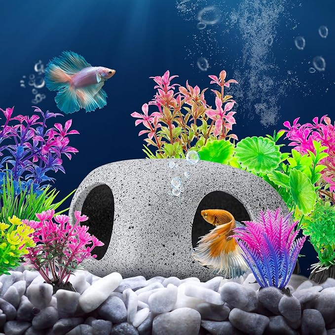 CousDUoBe 13Pcs Aquarium Hideaway Rock Cave Fish Tank Decorations quarium - Image 7