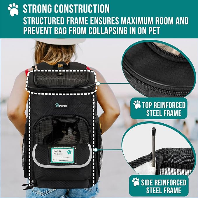 PetAmi Dog Backpack Carrier, Airline Approved Cat Backpacks - Image 5