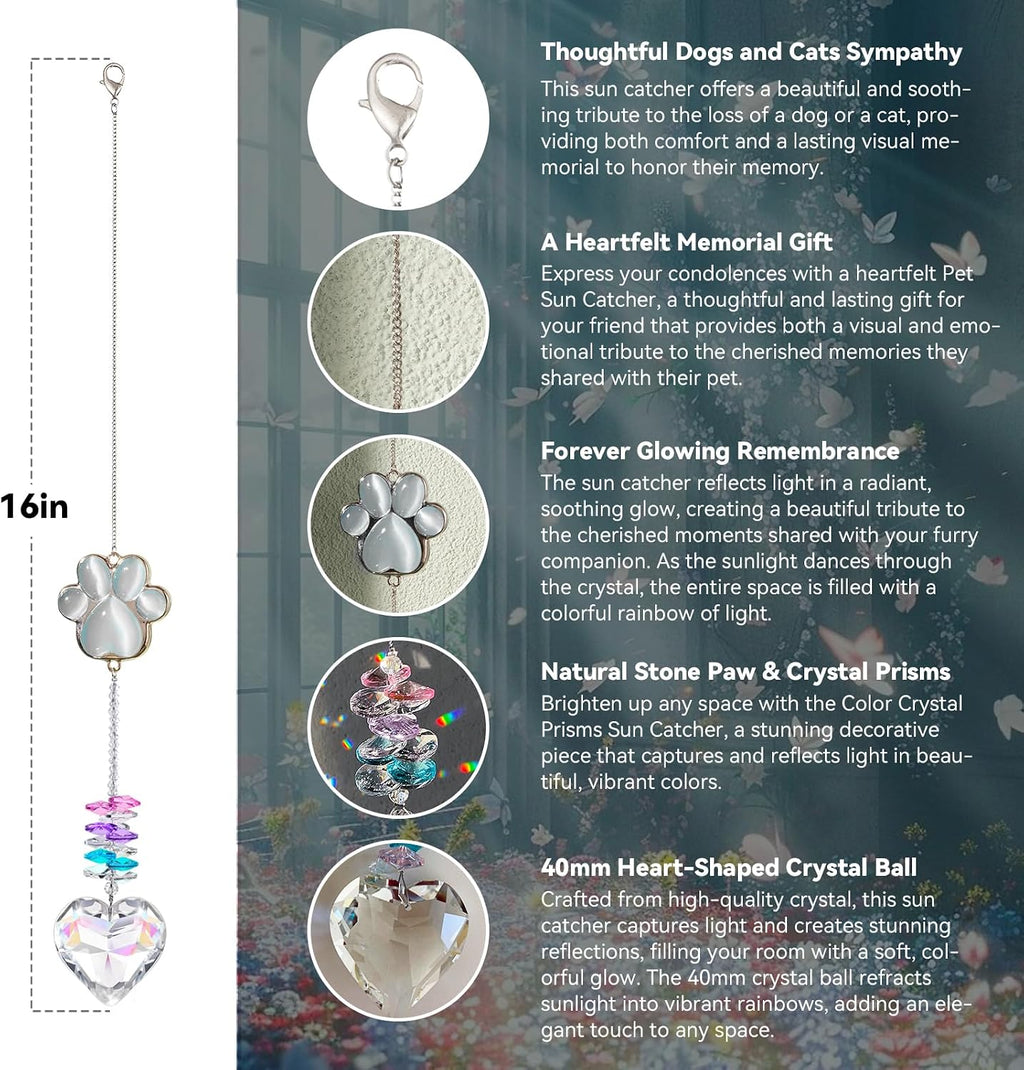 Dog Memorial Gifts, Loss of Dog Sympathy Gift, Pet Memorial Suncatcher