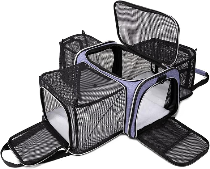 BAGLHER Cat Carrier Bag, Airline Approved Pet Carrier Soft Side Pet Travel 5 by BAGLHER