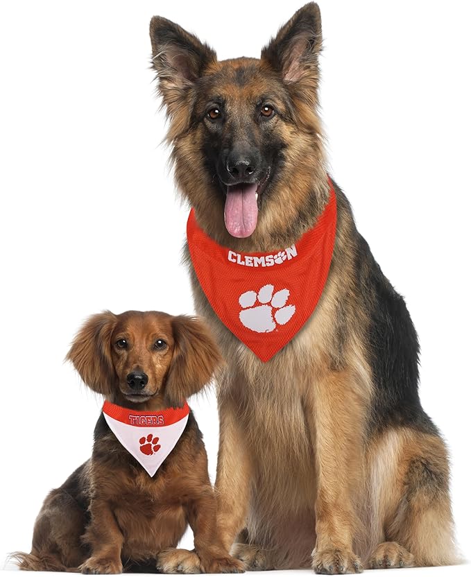 Pets First Collegiate Pet Accessories, Reversible Bandana, Clemson Tigers Size - Image 4