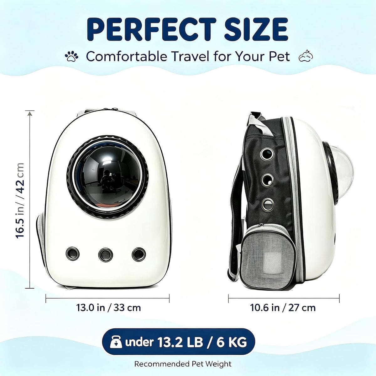 Pet Carrier Backpack for 11‑15 LBS Small Pets