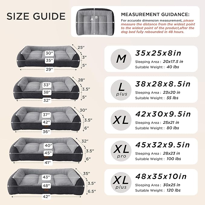 Bedsure SupportMax™ XL Orthopedic Dog Beds Large Sized Dog - Image 4
