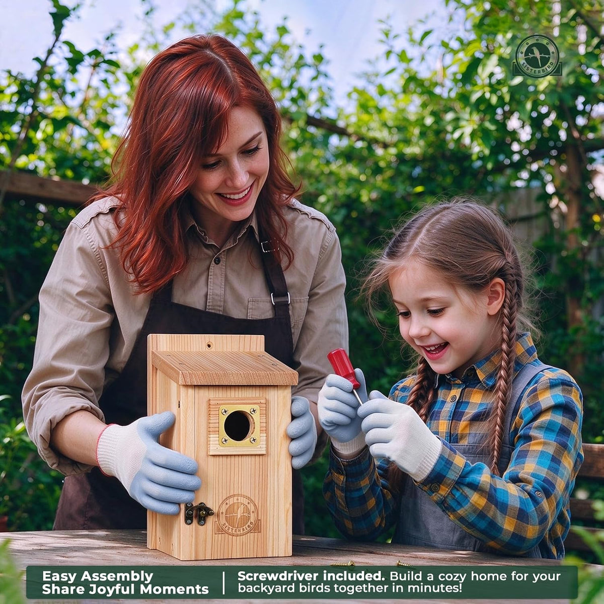 2 Pack Bluebird Houses for Outside, Warming Gifts Bluebird House