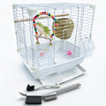Birds Starter Kit,Birdcages and Bird Cage Accessories,Bird Travel Cage for Small Birds Parrots