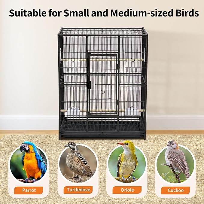 GarveeHome 62.6" H Large Bird Cage, Bird Cage - Image 6