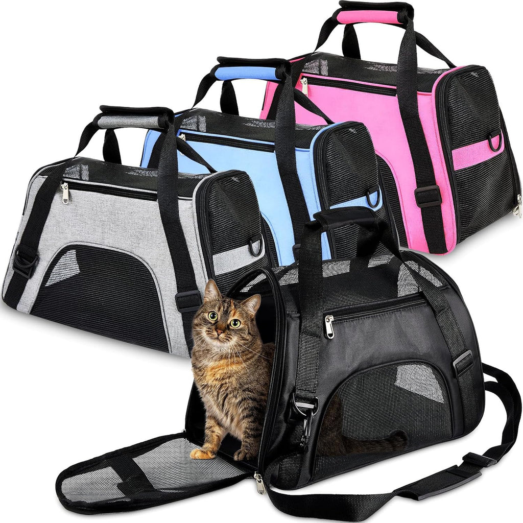 Sweetude 4 Pcs Cat Carrier Soft-Sided Pet Carrying Bag for Cat Under 13 Lbs