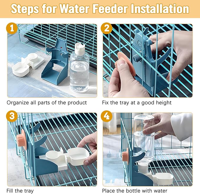 BNOSDM Automatic Bird Feeder Water Dispenser Set No Mess Bird Cage Feeders - Image 7