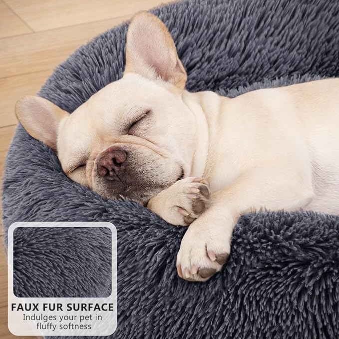 MIXJOY Calming Cat Beds for Indoor Cats, Fluffy Small Cat Cuddler, Anti-Anxiety - Image 3