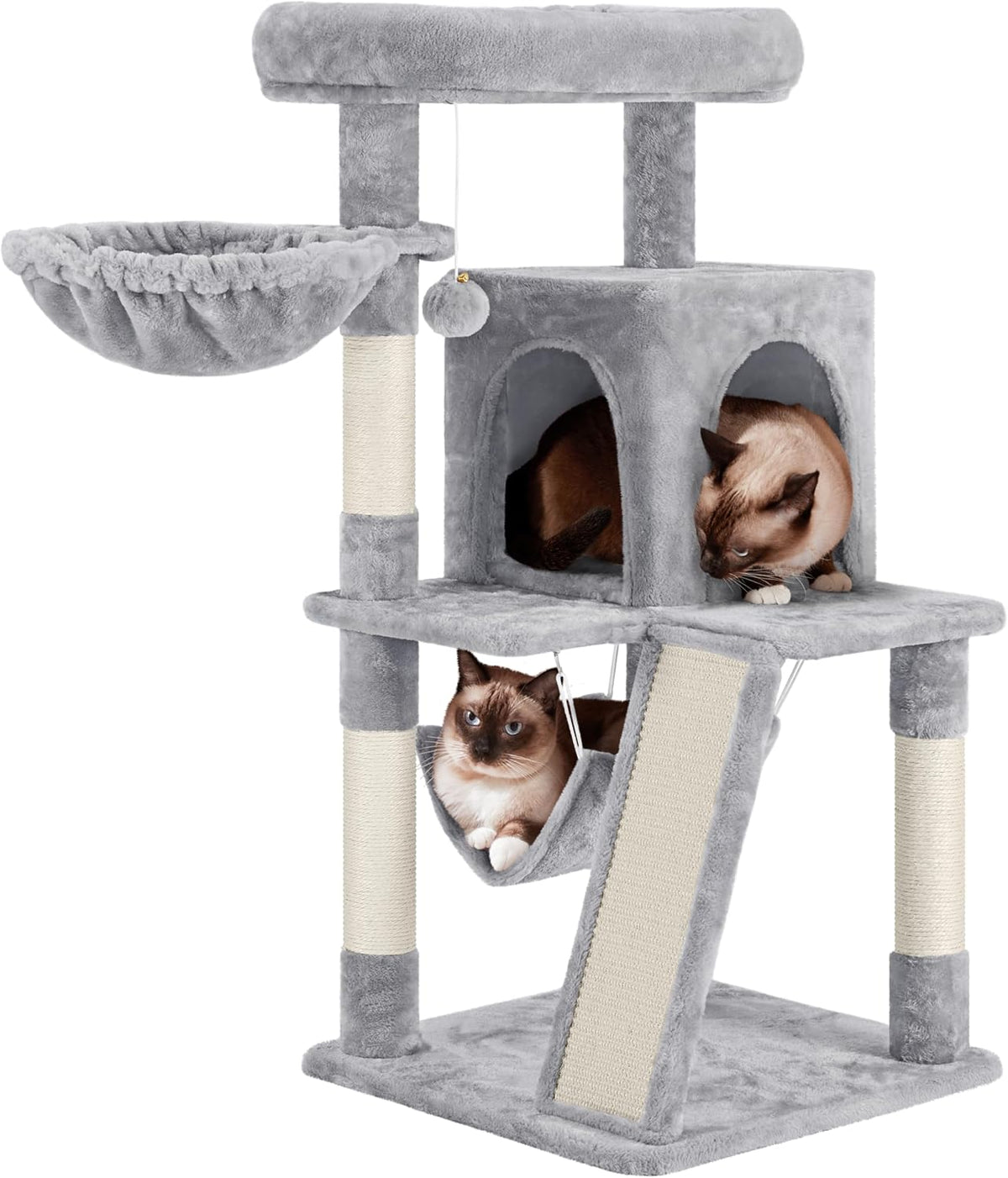 Yaheetech 40in Cat Tree for Indoor Large Cats with Large Top Perch