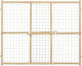 MidWest Homes for Pets Wire Mesh Pet Safety Gate, Dog Gate Expands From 29 - 50 Inches Wide, 32 Inches Tall, Wood, Powder Coated Wire