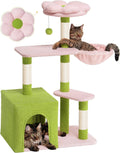 Aechonow Flower Cat Tree for Indoor Cats,41.2" Cute Cat Tree for Adult Cats