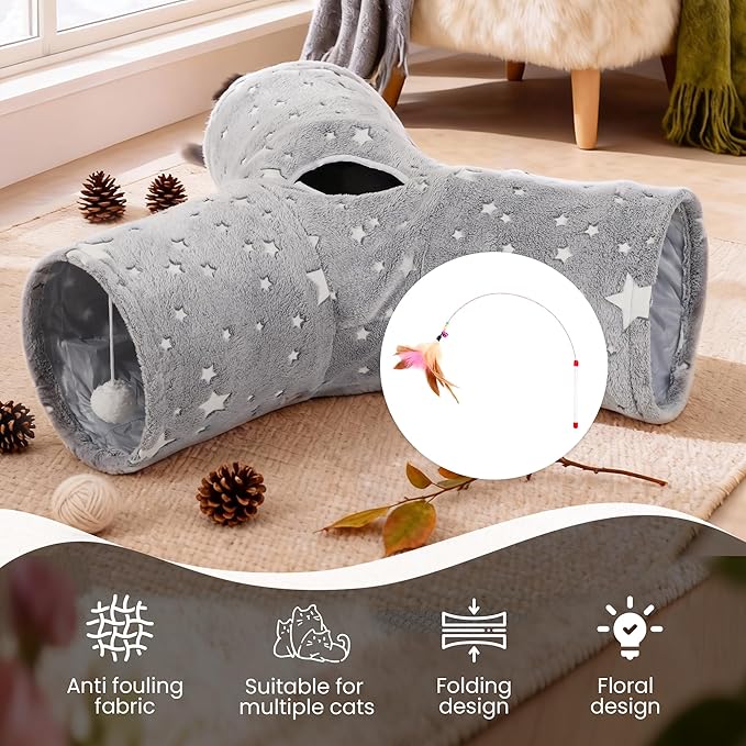 Tempcore 3-Way Collapsible Cat Tunnel Toy - Image 8