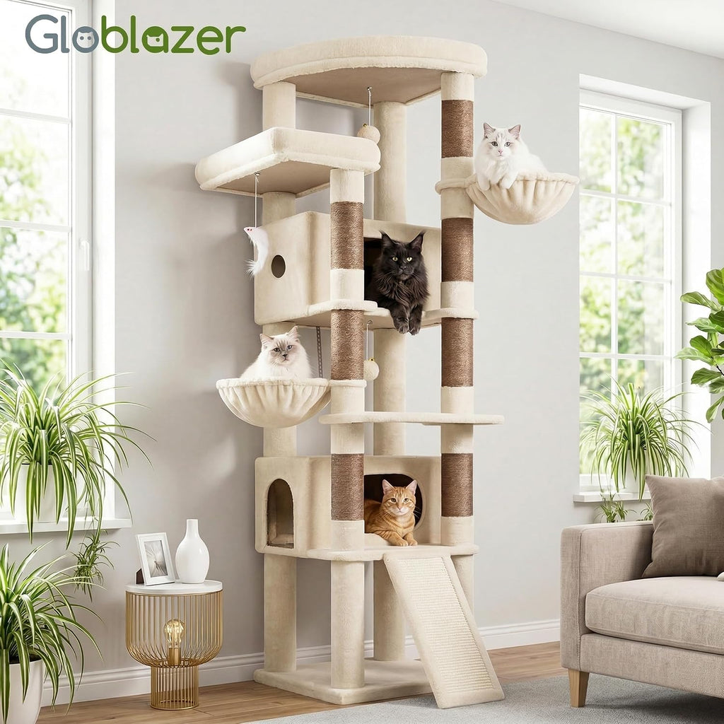 Globlazer 80in Tall Extra Large Heavy Duty Corner Cat Tree Tower, S80C