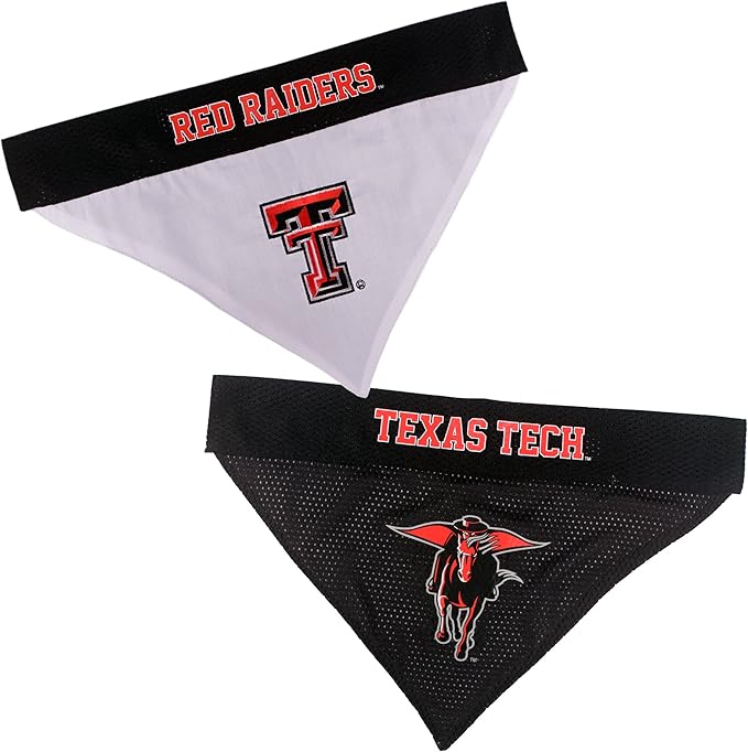 Pets First Collegiate Pet Accessories, Reversible Bandana, Texas Tech Red - Image 6