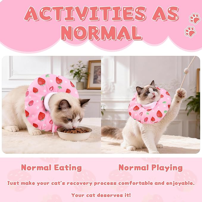 Cat Cone Collar Soft, Medium Waterproof Cat Recovery Collar - Image 4