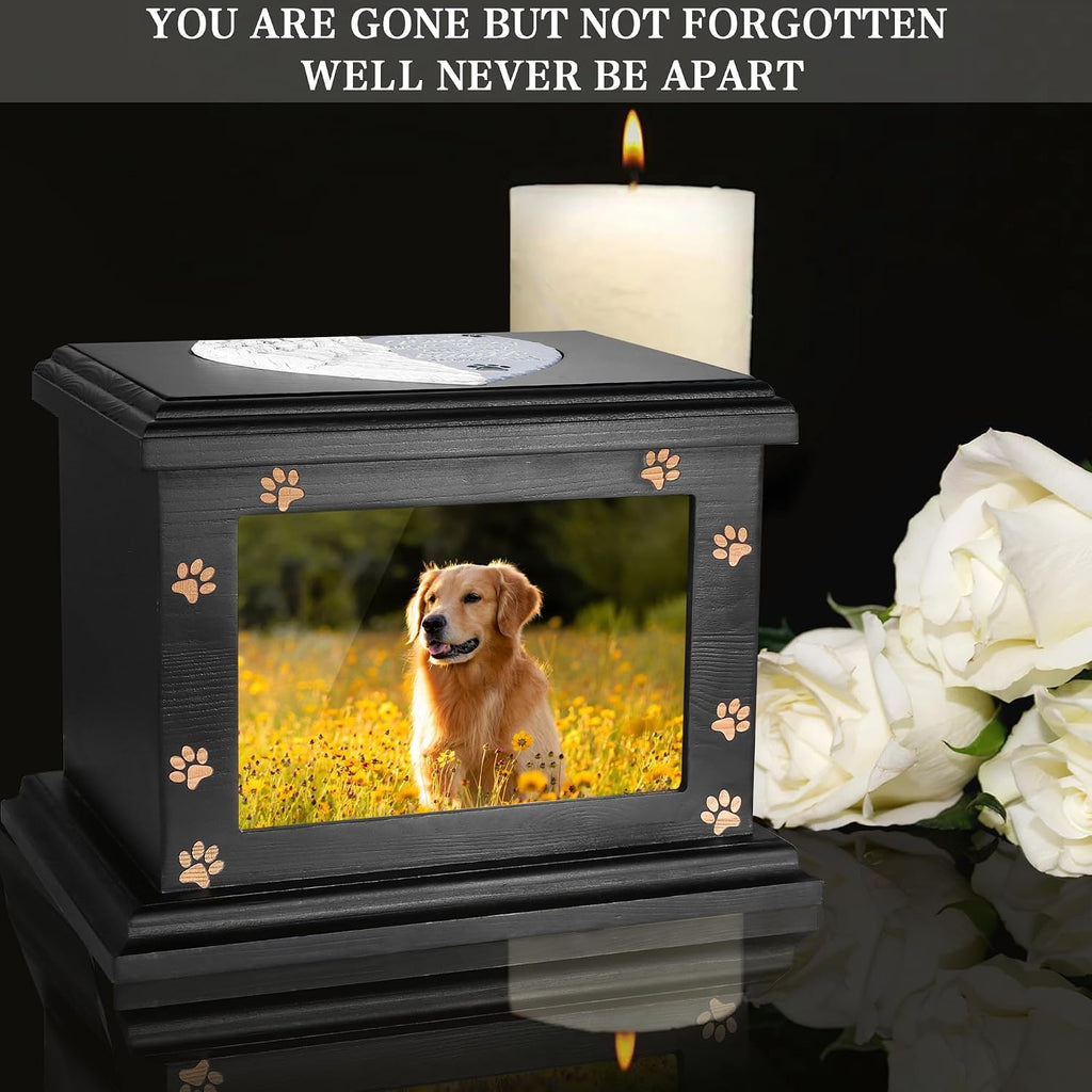 ADMLC Pet Memorial Urns for Dogs or Cats Ashes with Photo Frame