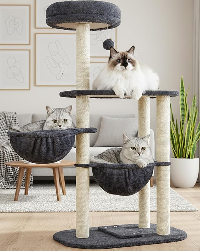 Small Cat Tree Tower with Lots of Scratching Posts by FeliskynCatTreeTower