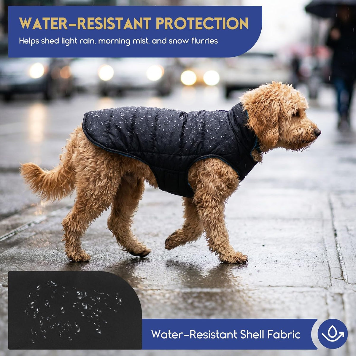 ASENKU Reversible Dog Winter Coat, Dog Jacket for Small Medium Large Dogs