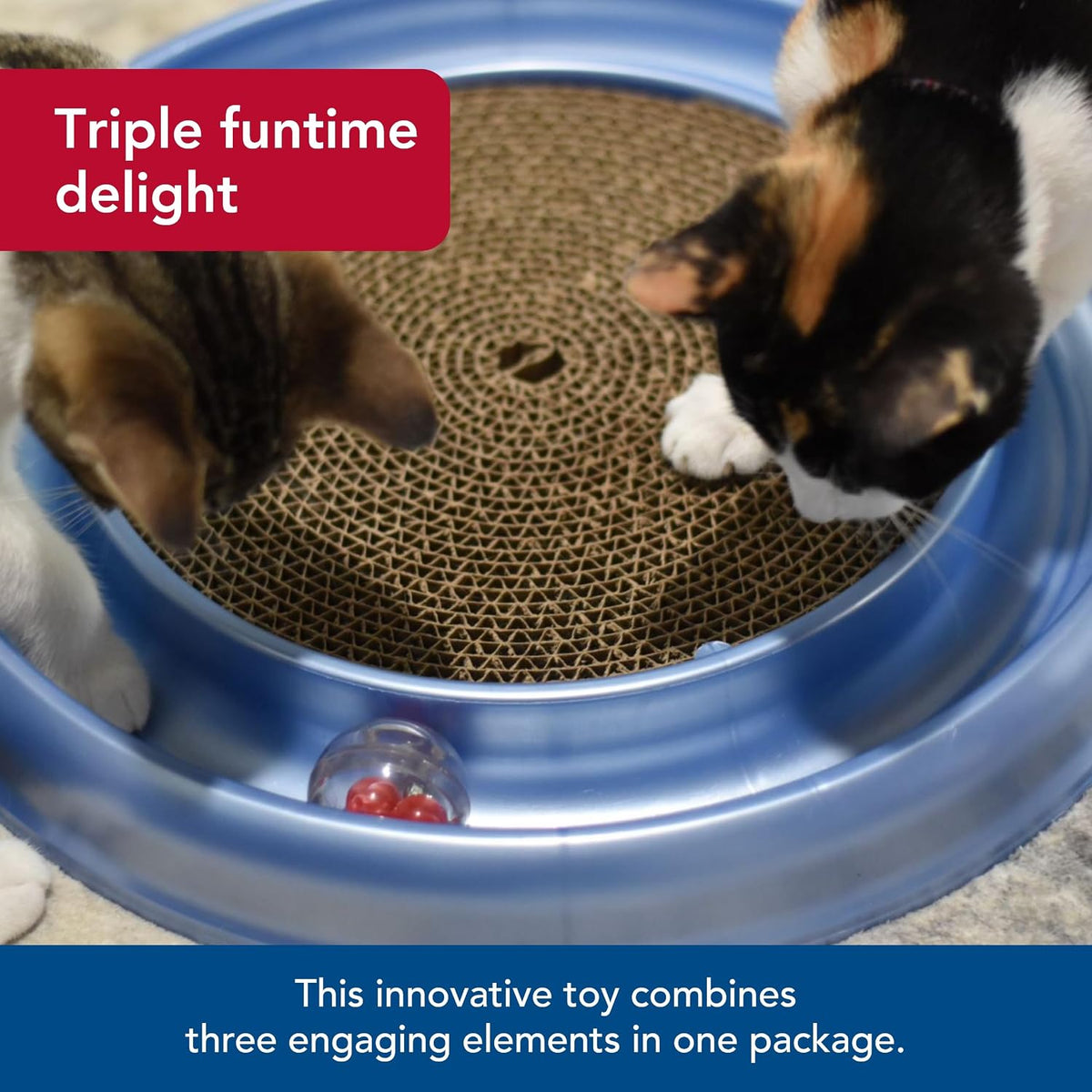 Coastal Pet - Turbo Pet Cat Bundle - Assorted Ball Pack & Scratcher Cat Toy