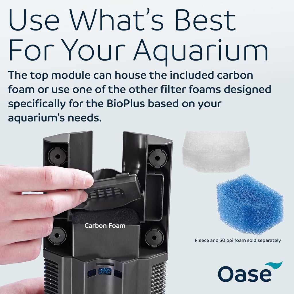 Oase BioPlus 50 Compact Internal Filter for Clean & Clear Aquarium Water – Easy Maintenance, Discreet Corner Mount, for Freshwater Tanks up to 15 Gallons