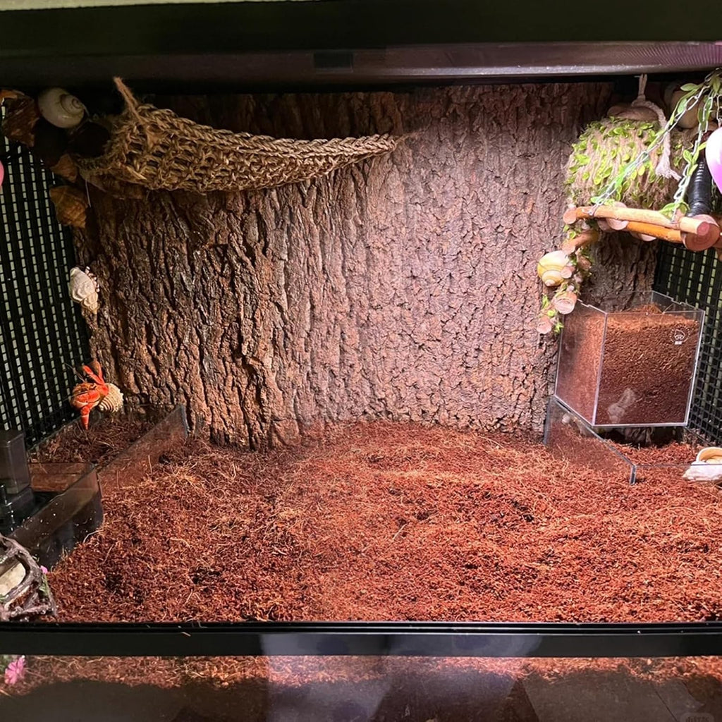 BNOSDM Reptile Soil Substrate,Natural Terrarium Bedding,Snake Bedding,Fluffy Reptile Tank Substrate for Tortoise Hermit Crab Tarantulas Lizards