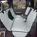 4Knines Crew Cab Truck Seat Cover with Mesh Window for Fold-Up Seat, Grey