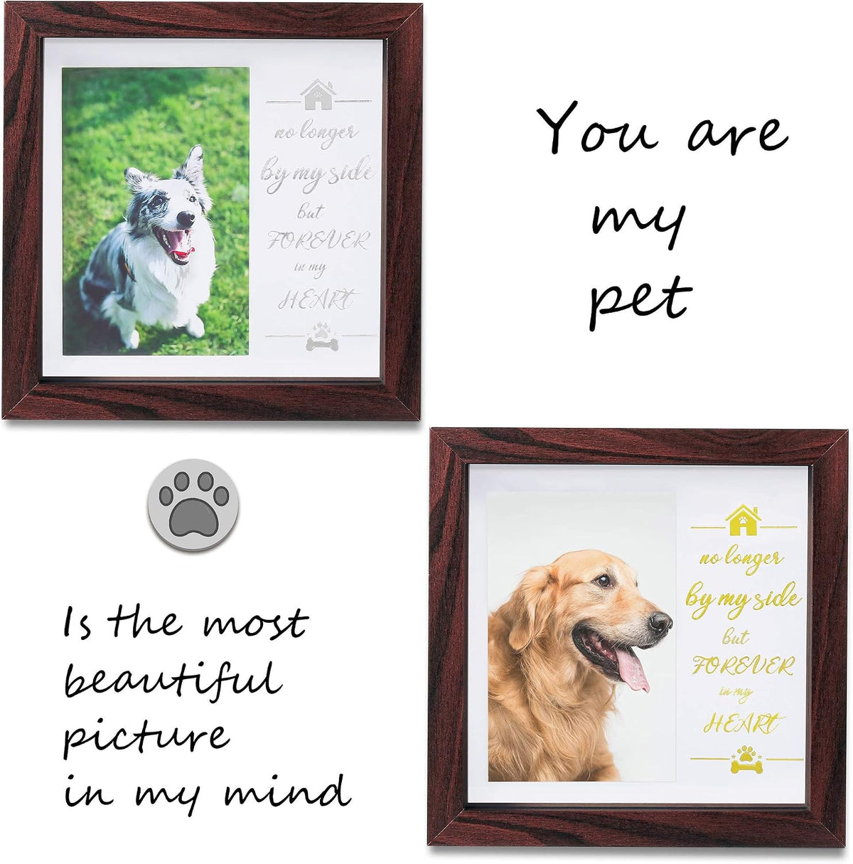 KCRasan Pet Memorial Picture Frame - Sentiment Frame for Loss of Dog Gifts