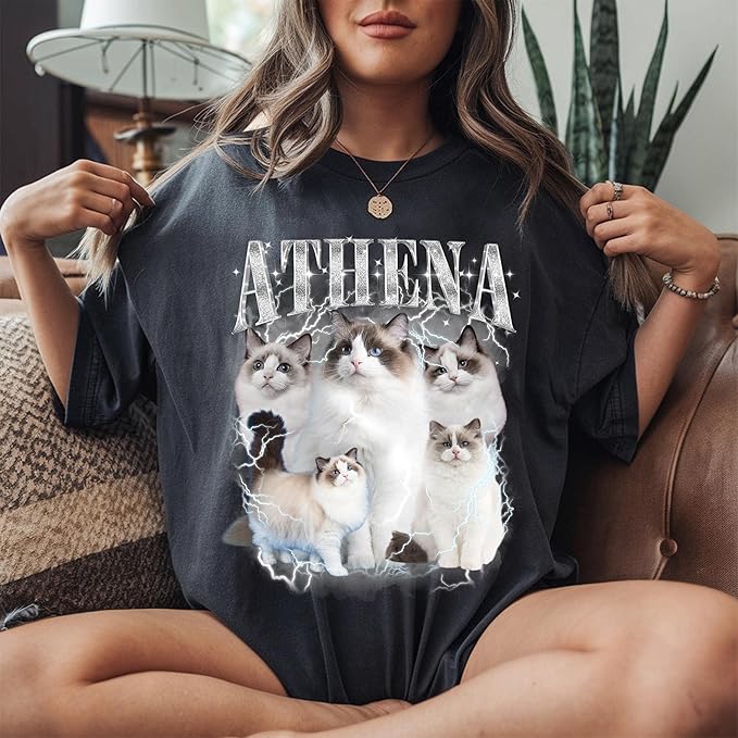 Custom Bootleg Rap Tee, Personalized Girlfriend Vintage Graphic T-Shirt - Image 3