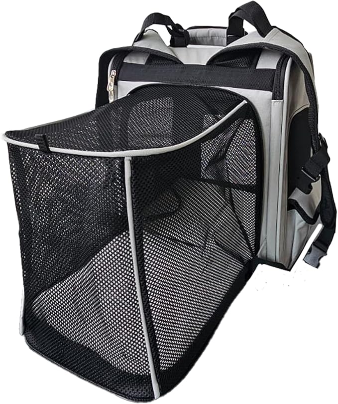Expandable Pet Backpack Carrier – Dog & Cat, Bonus 2 Collapsible Pet Bowls - Image 4