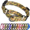 Kazazoo Reflective Martingale Collar for Dogs with Quick Release Buckle Adjustable Soft Durable Dog Collar for Small Medium Large No Pull Training Dog Collars-Camo M