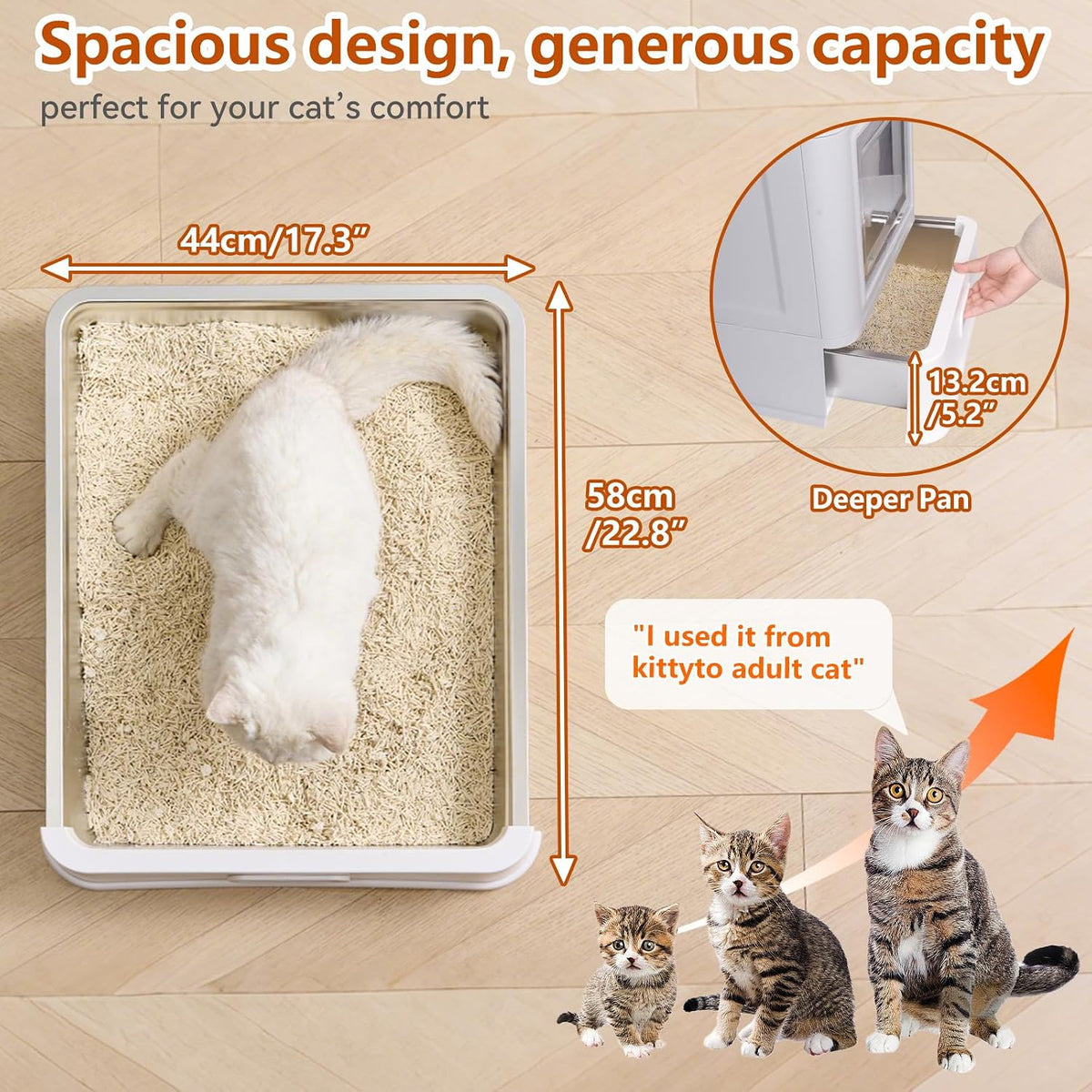 Enclosed Stainless Steel Cat Litter Boxes with Lid
