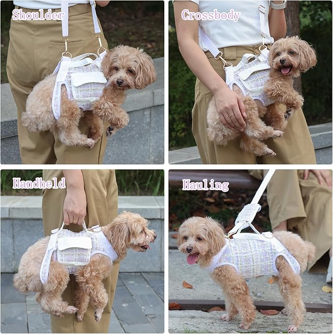 Dog Lift Harness Backpack for Small Dogs Cats, Adjustable Straps Dog Sling - Image 3