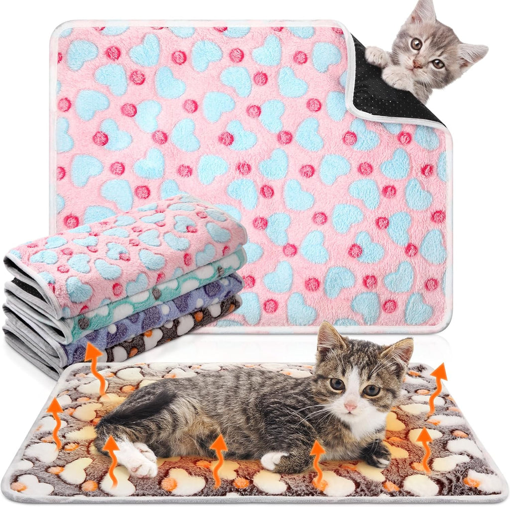 4 Pack Self Heating Cat Pad Self Warming Dog Mat, Tie Dye, 16 x 20 Inch