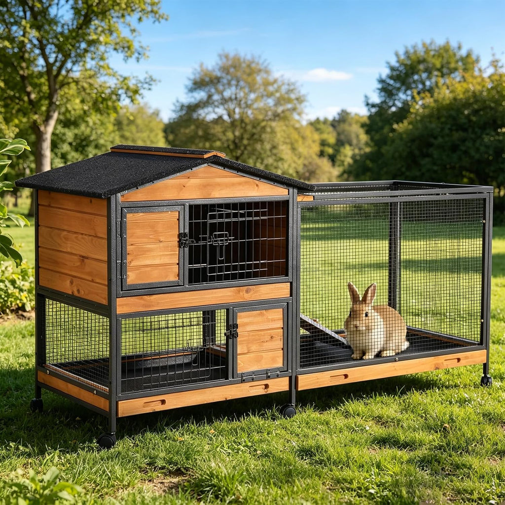 GUTINNEEN Rabbit Playpen Bunny Run Extension Indoor Small Animal Playpen