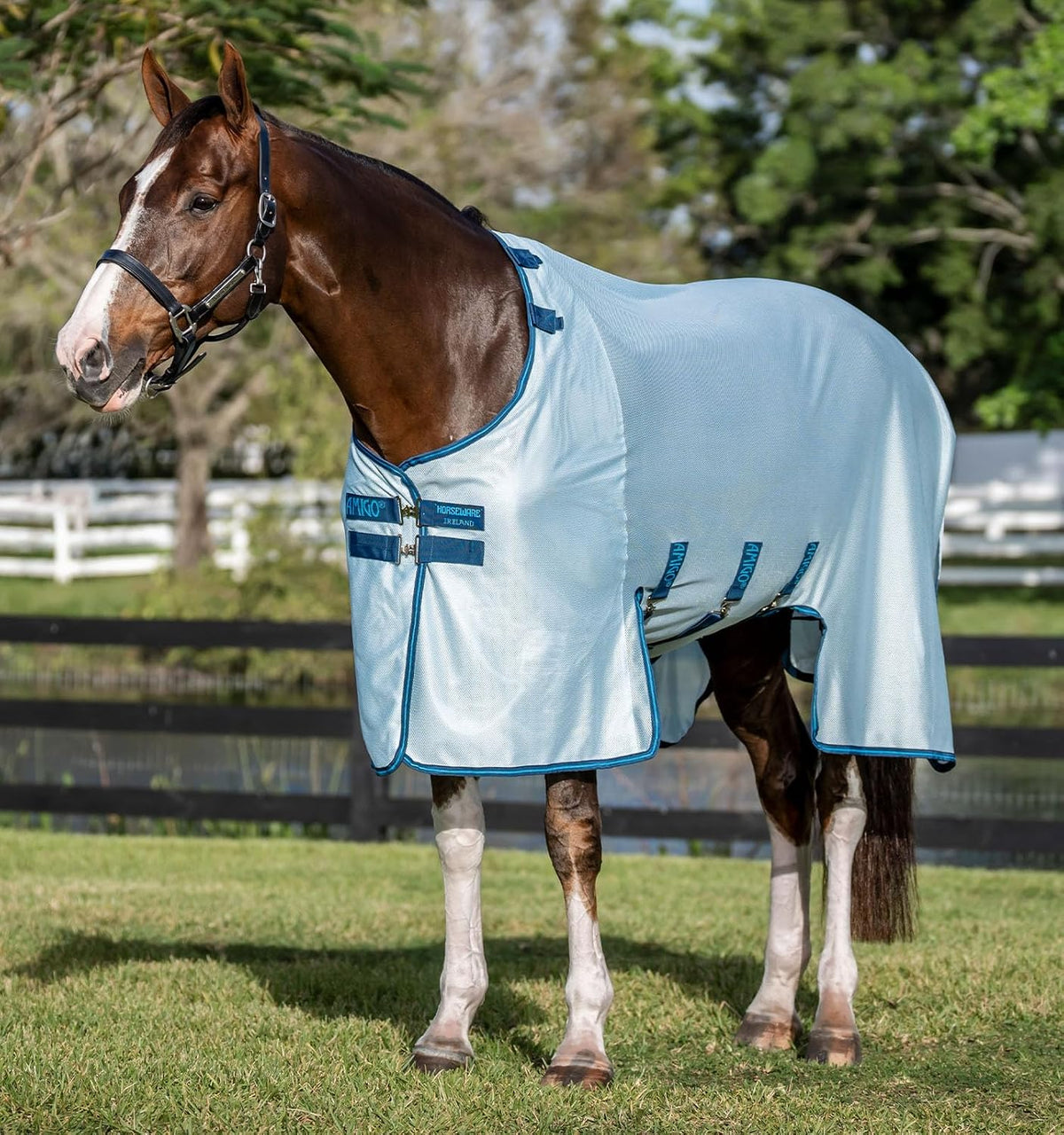 Horseware® Amigo® Bug Buster Fly Sheet - Silver/Titanium Grey & Silver, 75 inches