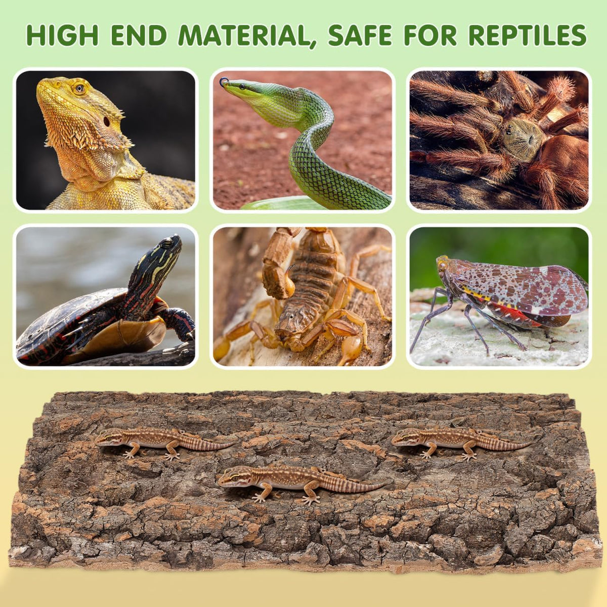 VANZACK Cork Bark Reptile Terrarium Background 15.72 X 11.79 inch
