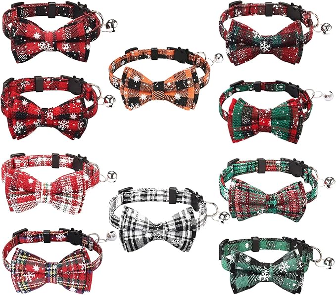10 Pcs Christmas Cat Collar Breakaway by Unknown