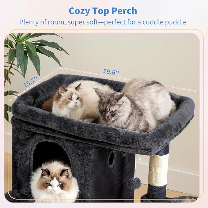Heybly Cat Tree, 25.6-inch Cat Tower - Image 9