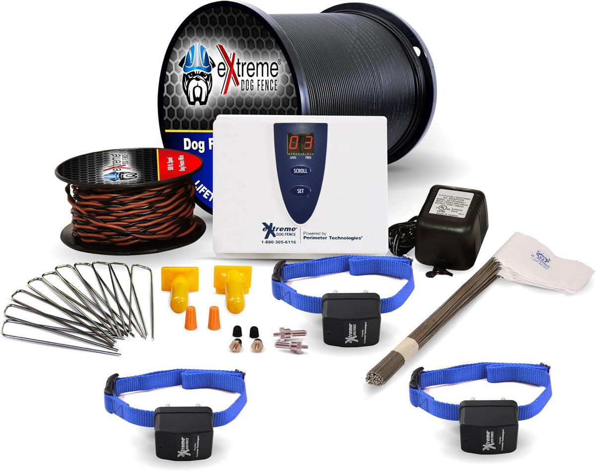 Underground Electric Dog Fence Kit, Pro Grade, 1-Dog, 1000 ft