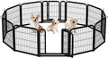 Yaheetech Dog Playpen Outdoor 24 inch 12 Panels Indoor Dog Fence Metal Dog Pen by Yaheetech