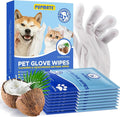 Pet Cleaning Glove Wipes for Dogs & Cats, Hypoallergenic Deodorizing Disposable by PUPMATE