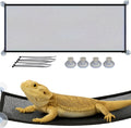 Bearded Dragon Hammock Large Tank Bed, Mesh Lounger with Suction Cups & Cable Ties, Reptile Basking Ramp/Bed, Fits Bearded Dragons & Leopard Geckos (Rectangle, 28" x 10")
