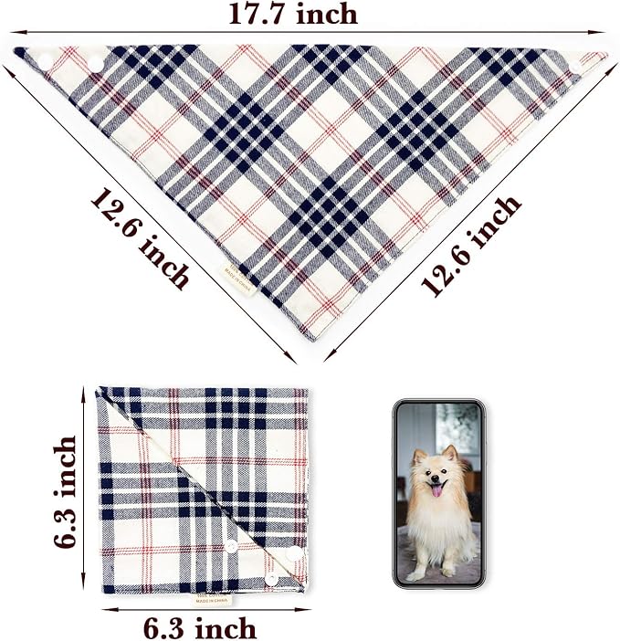 5PCS Dog Bandanas with Button - Image 4