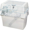 Ferplast Duna Space Hamster Cage, Extra-Deep 11.5-Inch Base Promotes Instinctual Burrowing While Containing Litter & Debris, Includes All Accessories and Play Tunnels, 22.6L x 18.7W x 21.5 Inches